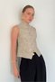 Chinese Button Sequin Vest - 2