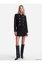Fancy Chinese Buttoned Women's Tweed Jacket - 2