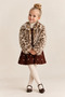 Girls' 3-Piece Knit Dress, Fur Jacket, and Blouse Winter Set for Weddings and Special Occasions.