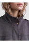 Oversize Women's Bomber Suede Look Jacket - 3