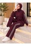 Women's Stone Embroidered Stripe Detailed Sports Tracksuit Set - 3