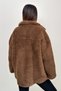 Women's Stand Collar Plush Teddy Coat Oversized Winter Coat with Zipper Pockets and Soft Texture - 6