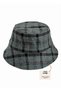 Unisex Plaid Winter Wool Bucket Hat - Lumberjack Fabric Checkered Bucket Hat