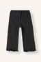 New Year's Themed Bow Embroidered Ruffled Hem Culotte Jean Pants for Baby Girls I9605A526Cw - 2