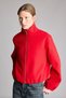 High-Neck Balloon Fit Zippered Cashmere Coat J1094Ax26Au - 3