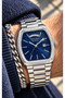 Elegant Box, with Calendar, Silver-Painted Steel Strap, Navy Blue Dial, Men’S Wristwatch + Bracelet. - 2