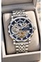 Automatic (Battery-Free), Silver Steel Strap, Navy Blue Dial, Men's Wristwatch + Bracelet - 3