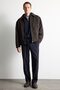 Regular Fit Polo Collar Zippered Plaid Cashmere Coat I1778Ax26Wn - 2