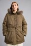 Regular Fit Faux Fur Hooded Thick Parka with Drawstring Waist I2857Ax26Wn - 3