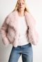 Regular Fit Shawl Collar Faux Fur Jacket I2799Ax26Wn - 3