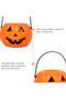Halloween Pumpkin Bucket Set, Trick or Treat Jack O Lantern Candy Holder with Handle, 6.6" × 5.5", Mini Pumpkin Candy Buckets for Halloween Party Favors and Decorations – 2pcs - 3