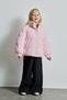Ribbed Velvet Half Turtleneck Puffer Coat for Girls, H3052A526Au. - 2