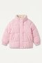 Ribbed Velvet Half Turtleneck Puffer Coat for Girls, H3052A526Au. - 7
