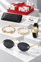 Sunbella Women's 8-Piece Gift Set: Watch, Sunglasses, and 2 Bracelets, in a Patterned Box.