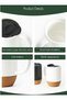 Ceramic Coffee Mug Set with Insulated Cork Base Splash Proof Lid - Hubby Wifey Coffee Mugs, Husband Wife Mugs for Engagement, Wedding, Anniversary and Valentine’s Day (2pcs, White,13oz) - 6