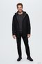 Men's Regular Fit, Stand-Up Collar, 100% Cashmere, Zippered, Long-Sleeve Black Jacket. - 2