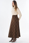 High Plaid Pattern Skirt Dark Brown - 4