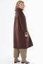 Button-Detailed Wool Coat, Brown. - 5