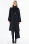 Button-Detailed Wool Coat, Black. - 3