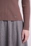 Ribbed Knit Sweater Mink - 6