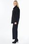 Fur Collar Wool Coat Black - 4