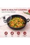 SONEX Non Stick Cooking Wok 32 cm (5.5 L) with Glass Lid, Kadai For Deep Frying, Steaming, Aluminium Hard Enamel Ext, Comfortable Handle, PFOA Free Non Stick, Easy To Clean, Efficient & Versatile - 3
