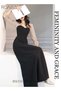 Women A Line Dress with Back Zipper, Three Quarter Sleeve Dress with Sequins, Cinched Waist Maxi For - 6