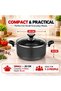 SONEX Non-Stick Casserole Pot 20 cm (3 L) with Glass Lid, Bakelite Handles, Hard Enamel Exterior, PFOA Free, Deep Cooking Pot for Rice, Curry, Soup & Stew, Grey - 2