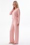Salmon V-Neck Pajama Set - 2