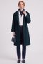 Green Cashmere Coat with Buckle Detail