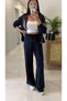 Lersan Navy Blue and Gray Trimmed Hooded Set - 4