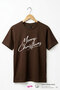 Unisex Merry Christmas-Themed Stylish and Elegant Printed 100% Cotton Basic T-Shirt.