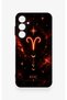 Samsung A55 Compatible Silicone Case with Aries Zodiac-Themed Design. - 2