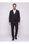 Black Regular Fit 6 Drop Point Collar Vest Men's Suit