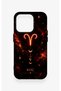 iPhone 15 Pro Compatible Silicone Case with a Zodiac Sign of Aries Design. - 2