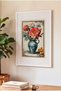 1 Piece of Vintage Painting with a Classic Flower Arrangement Theme, Set in a White Wooden Frame. - 3
