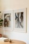 2 Pieces of Vintage Paintings with a White Wooden Frame, Featuring Soft-Touch, Earth-Toned Flowers. - 3