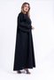 Plain abaya in minimet fabric - 60 - black - plain - 3