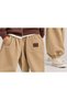 Balon Cut Beige Gabardine Pants with Pile and Label Details for Boys (3-10 Years) - 6