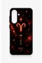 Samsung A56 Compatible Silicone Case with a Zodiac Sign (Aries) Design. - 2
