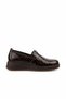 Genuine Leather Women's Anatomical Comfortable Lightweight Everyday Shoes Elnr.7057 Brown Croco