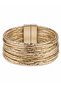 Mixed Gold Magnetic Bracelet with Sparkling Strip Detail