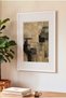 1 Piece White Wooden Framed Soft Spatula Impact Vintage Painting - 3