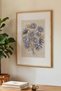 1 Piece of Vintage Painting with a Natural Wood Frame, Featuring a Ash-Purple, Elegant Theme. - 3