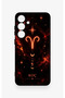Samsung S25 Plus Compatible Silicone Case with a Zodiac Sign of Aries Design. - 2