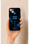 iPhone 14 Plus/15 Plus Compatible Silicone Case with a Zodiac Sign-Themed Pattern.
