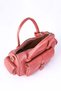 Shoulder and handbag with buckle and front pocket, pink. - 4