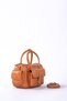 Shoulder and handbag with buckle and front pocket, camel color. - 2