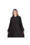 Plain abaya in high-end half-moon fabric - black - plain - 58 - 2