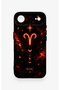 iPhone 17 Air Compatible Silicone Case with Aries Zodiac Sign Design. - 2